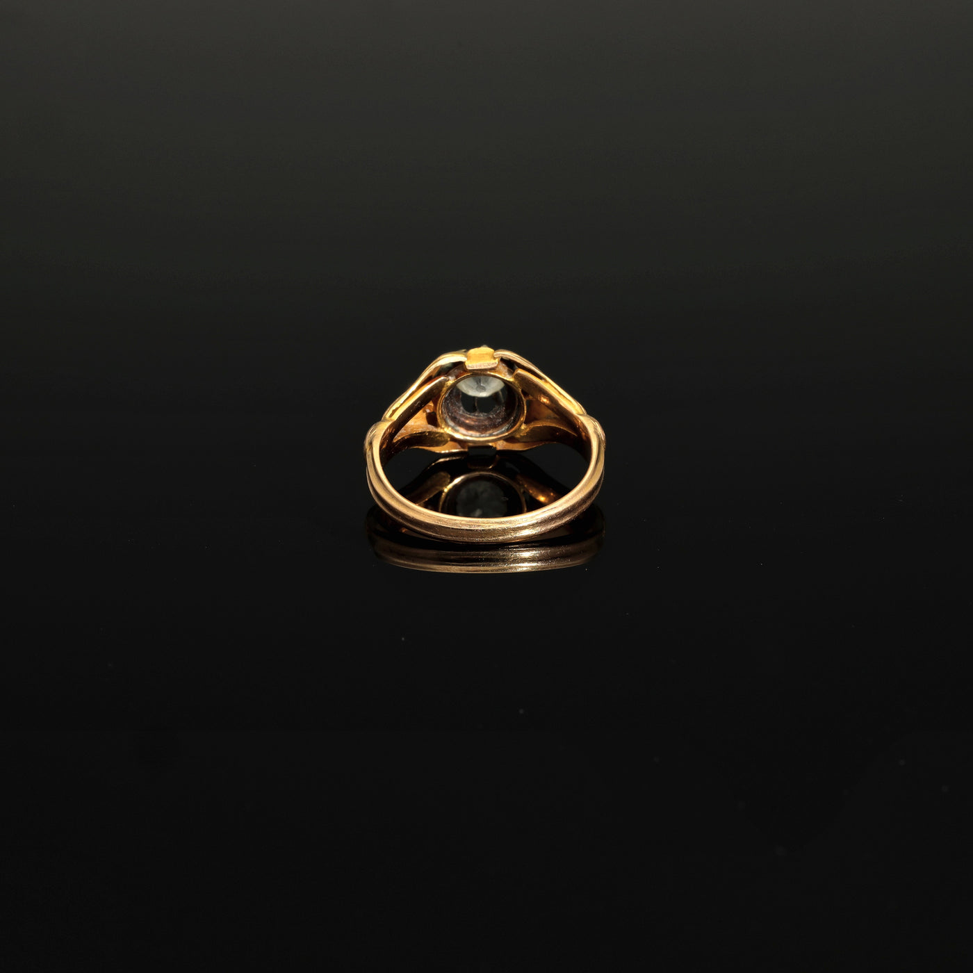 Art Nouveau Jewelry 0.6 CT Old Mine Cut Diamond Solitaire Ring, Mid 19th Century, France