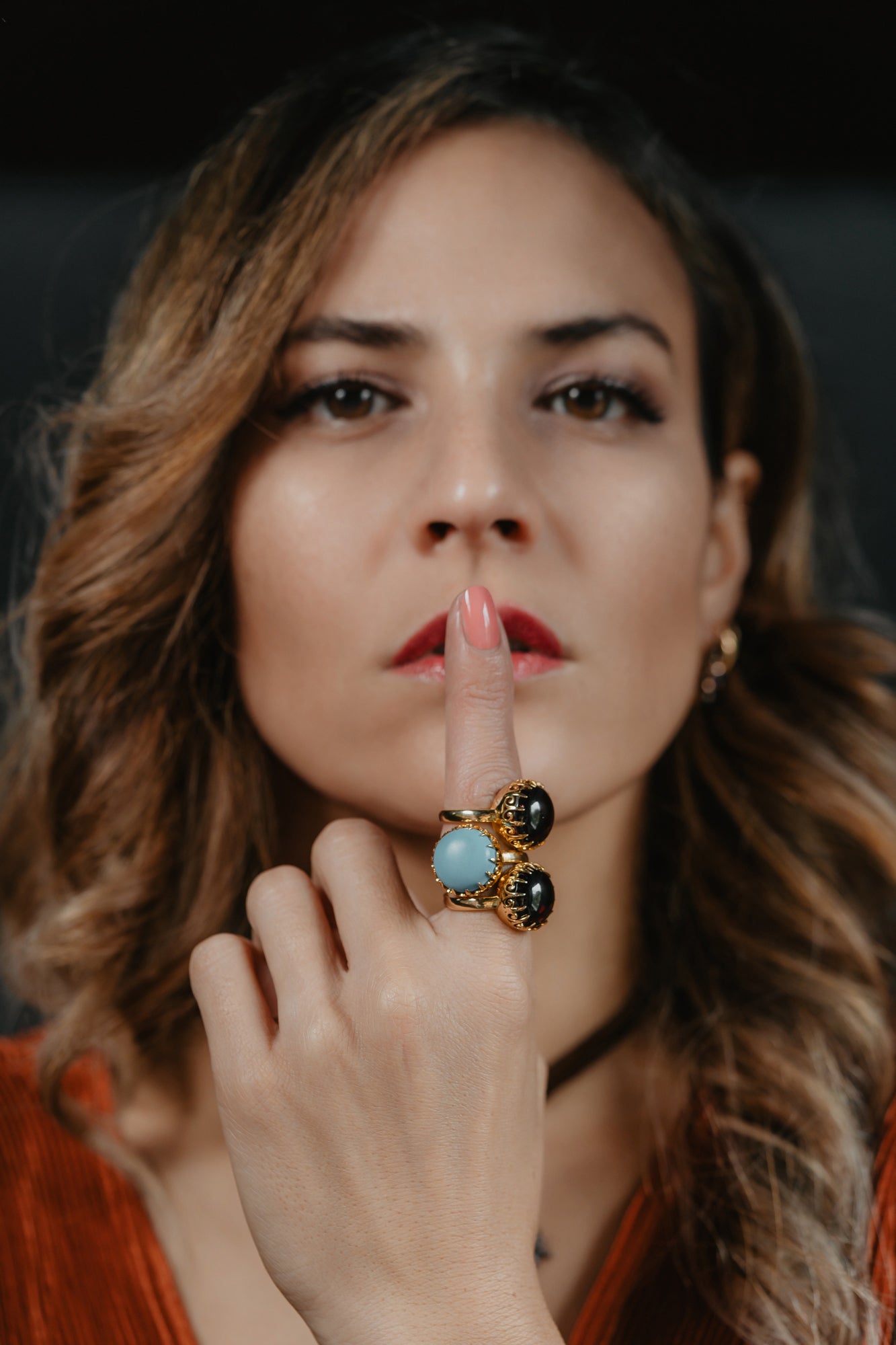 Unisex solid gold ring set with a garnet cabochon. A stunning revival of the 19th century jewelry designs and heavily inspired by oriental influence.  This ring is skuilfully hand-crafted by our goldsmith from recycled gold and ethically sourced garnet.