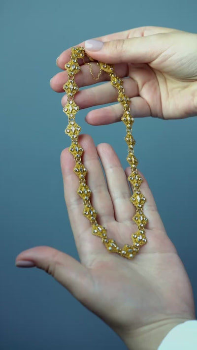 Antique Filigree Rock Crystal Necklace, 19th Century The Netherlands