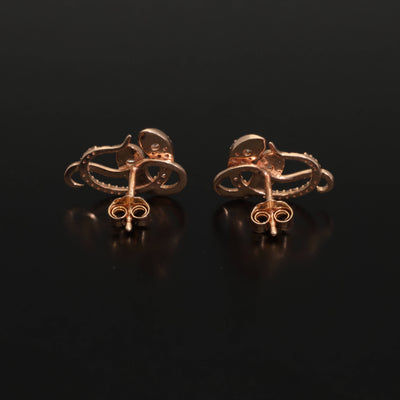 Diamond Serpent | Antique Revival Rose Gold Diamond Snake Earrings